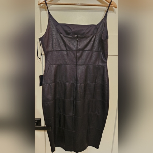 Bebe Printed Faux Leather Midi Dress - Picture 2 of 2